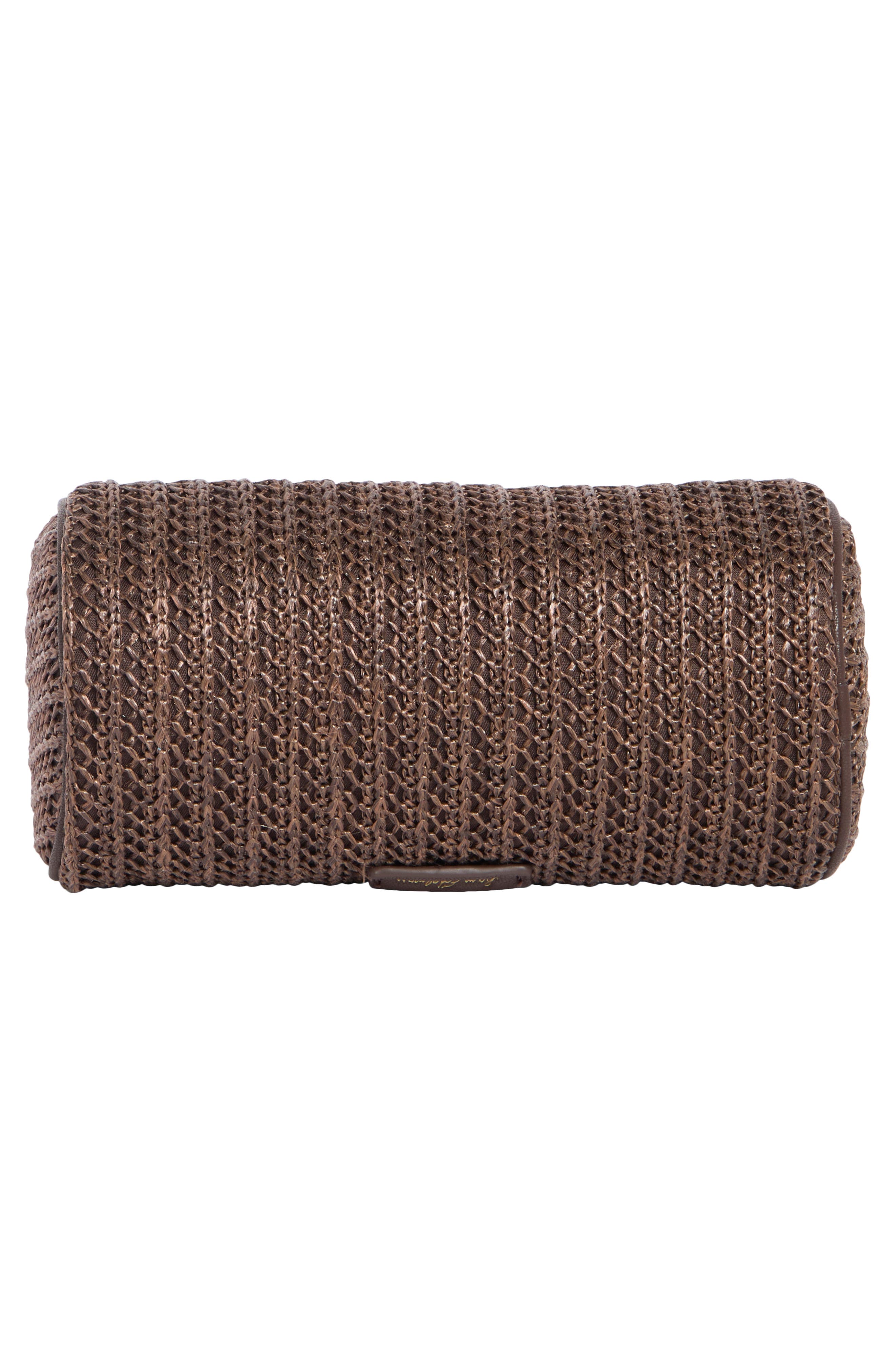 Elmina Bead Shoulder Bag, Alternate, color, DARK BROWN