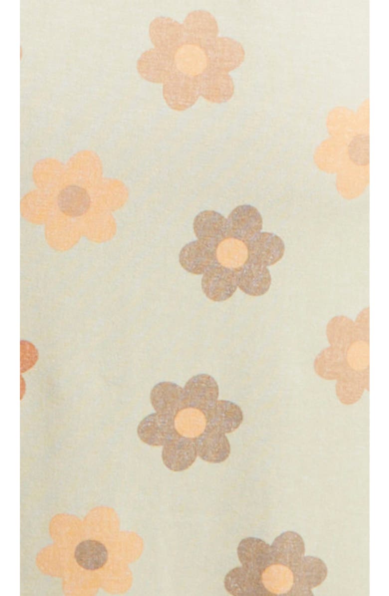 Everly Grey Jersey Long Sleeve Footie & Head Wrap Set, Alternate, color, Daisies