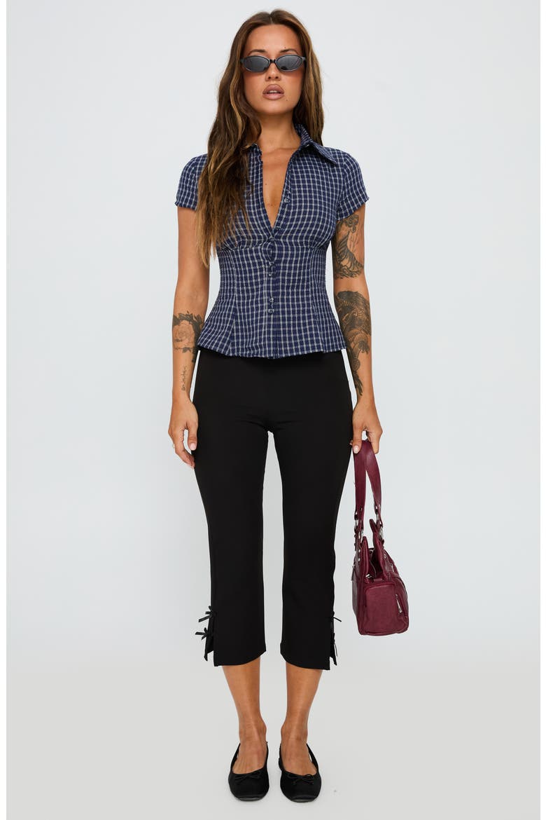Cottesloe Check Cotton Blend Button-Up Shirt, Alternate, color, NAVY CHECK