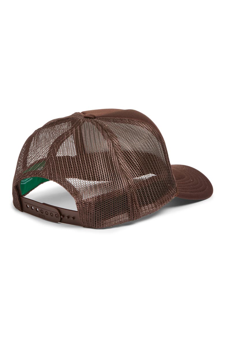 Kindness is for Lovers Trucker Hat, Alternate, color, BROWN