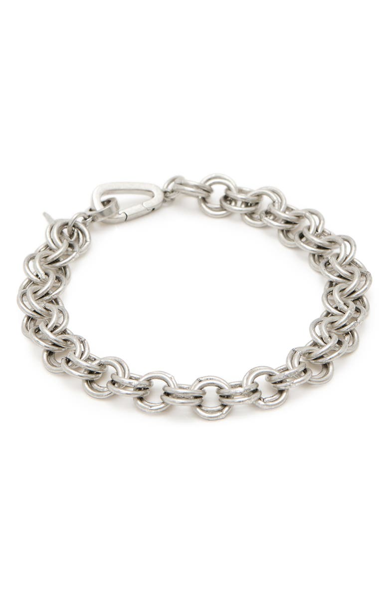 AllSaints Men's Rolo Chain Bracelet, Main, color, Warm Silver