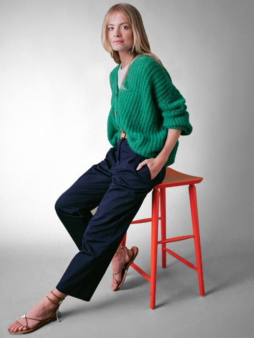 Cape Cove Sirena Alpaca Blend Italian Cardigan In Green