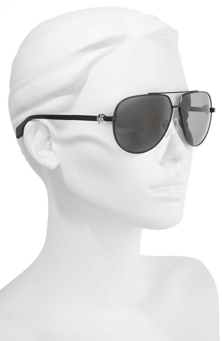 McQueen Alexander McQueen 63mm Aviator Sunglasses, Alternate, color, 