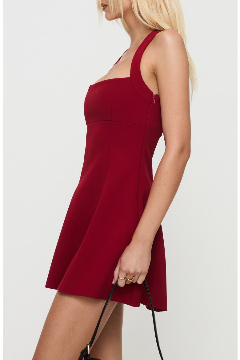 Alyn Halter Minidress, Alternate, color, WINE RED