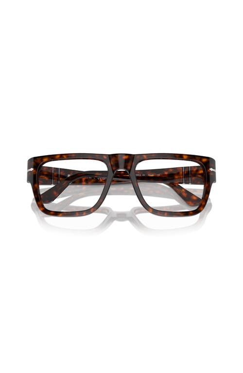 Persol 53mm Square Optical Glasses In Brown