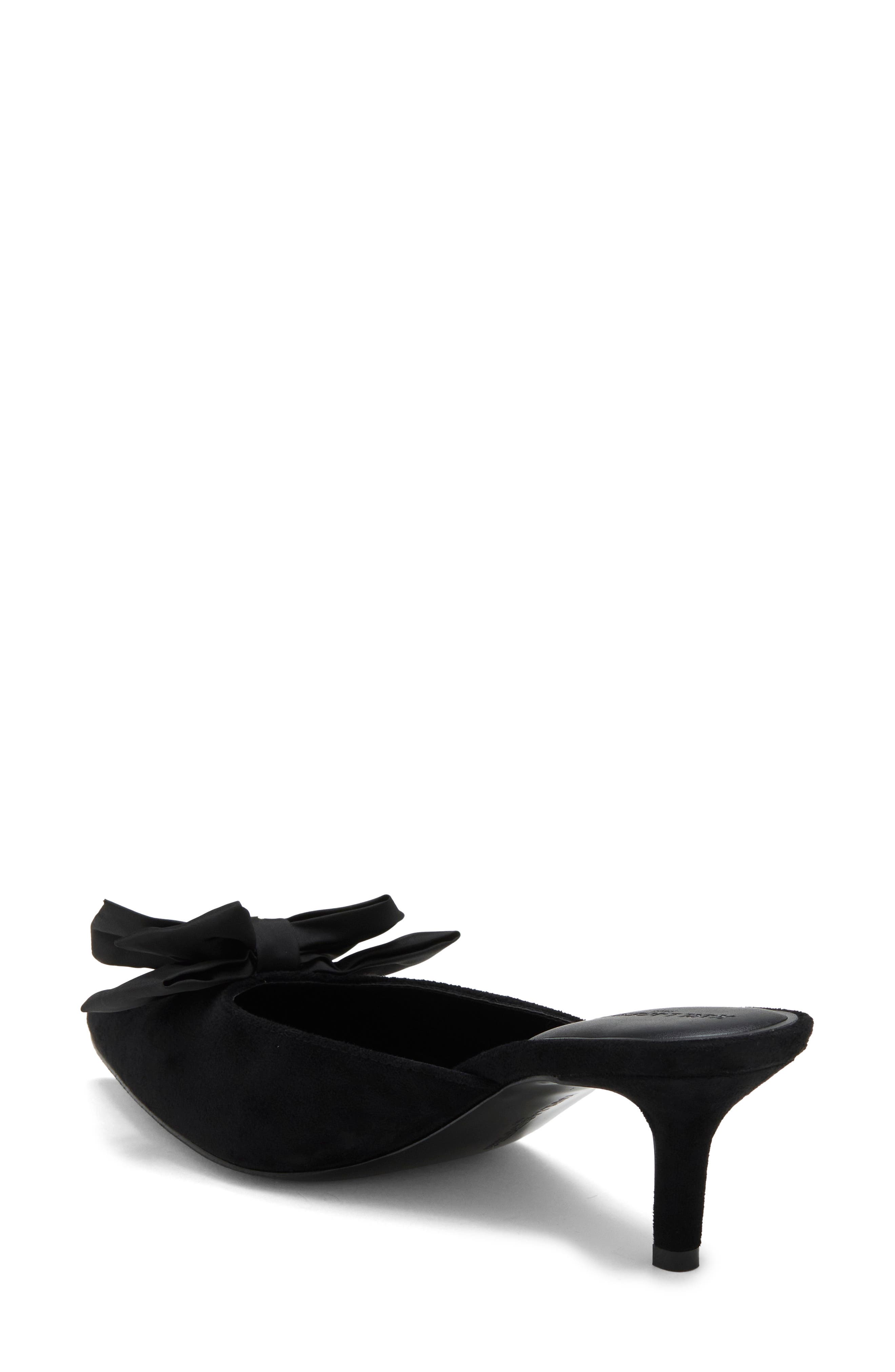 Lantern Pointed Toe Mule, Alternate, color, BLACK