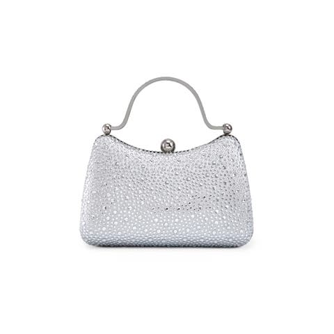 Double Metal Handles Dazzling Evening Handbag