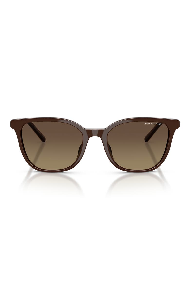 54mm Gradient Polarized Cat Eye Sunglasses, Main, color, BROWN / YELLOW GRADIENT