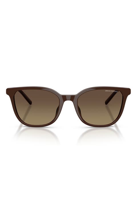 54mm Gradient Polarized Cat Eye Sunglasses