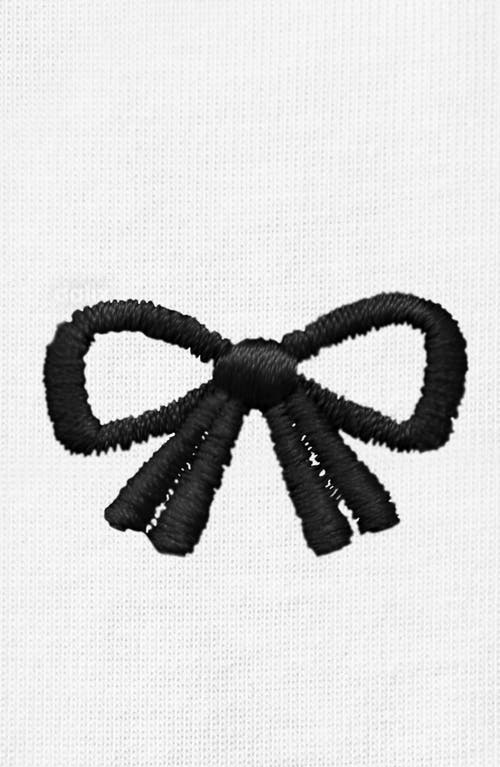 Dalix Womens Bow Jersey Tee In White