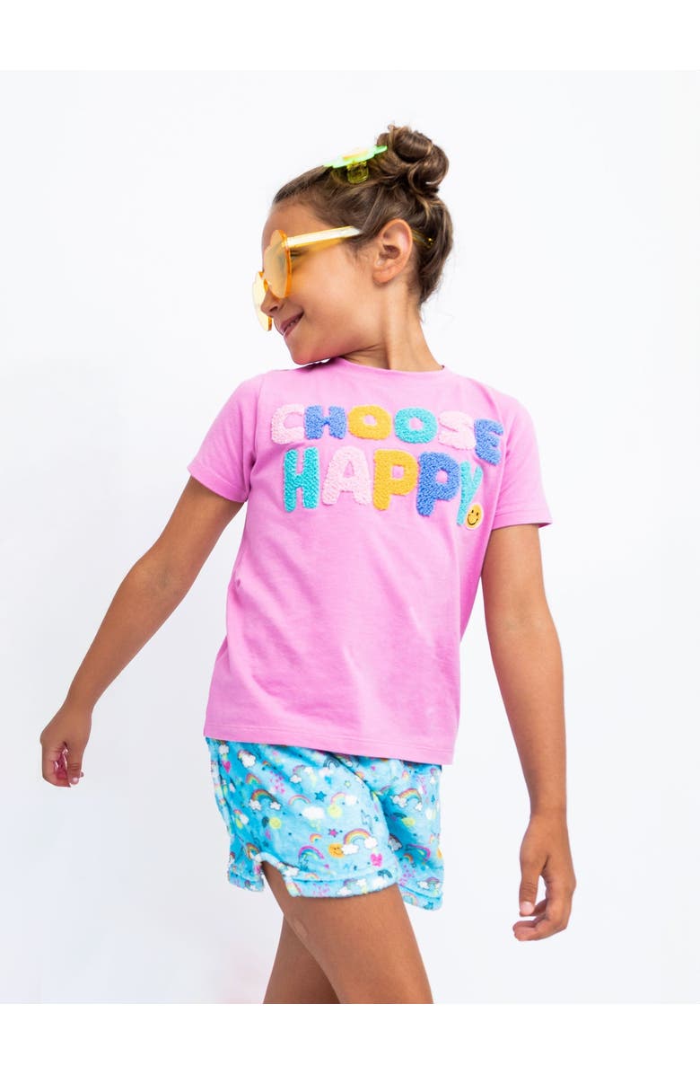 Preppy Goose Choose Happy Short Sleeve T-Shirt, Main, color, Pink