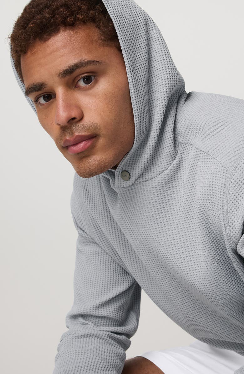 Vuori Tech Waffle Hoodie, Alternate, color, Sea Fog