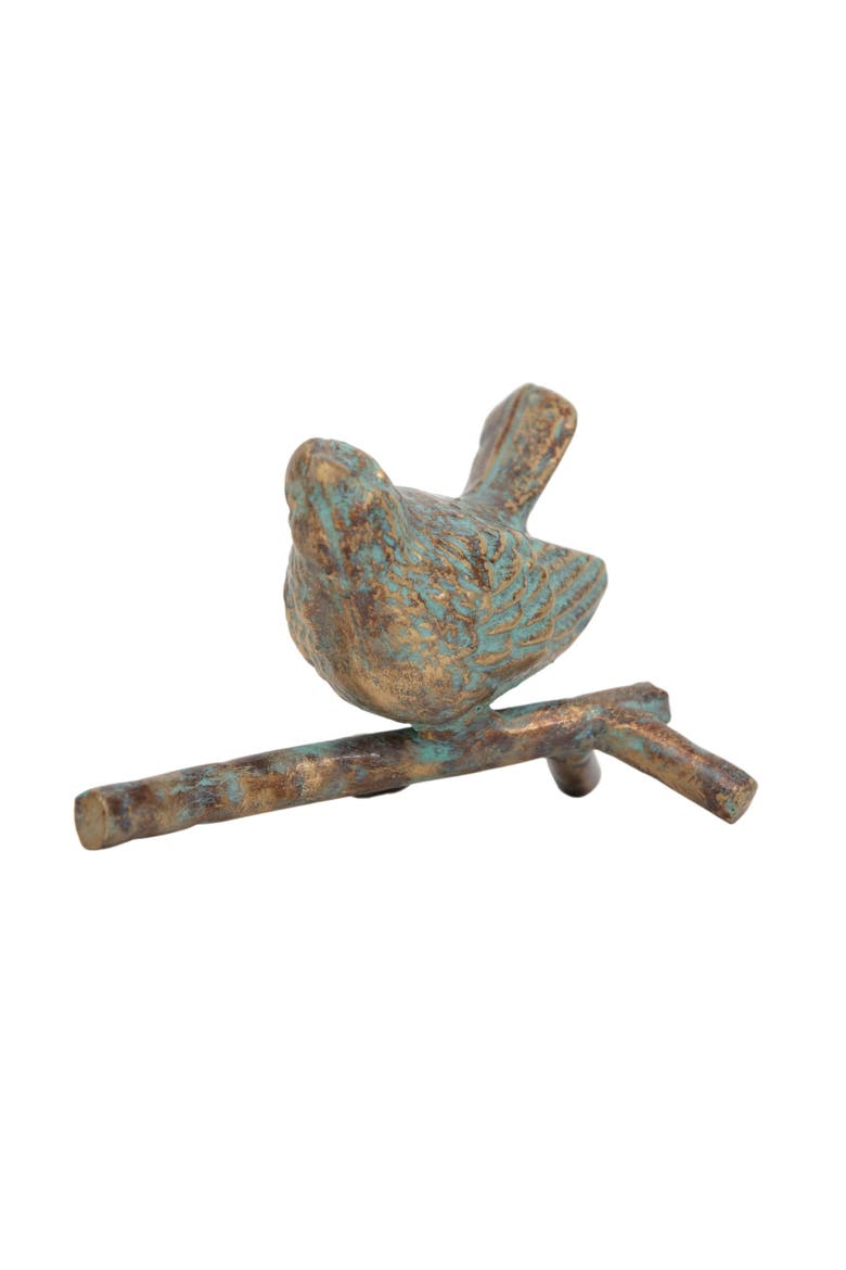 Abeline Cast Iron Antique Decorative Bird Figurine 5.5", Alternate, color, Blue