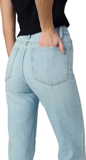 The Margot High Waist Cuffed Straight Leg Jeans