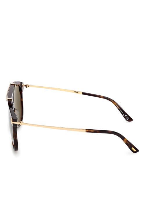 Tom Ford 58mm Navigator Sunglasses In Brown