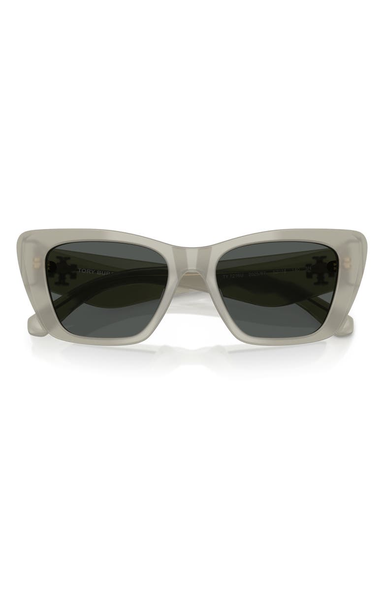 Tory Burch 52mm Cat Eye Sunglasses, Alternate, color, Milky Grey Green / Dark Grey
