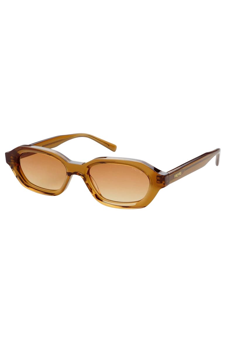 Tokyo Small Rectangular Sunglasses, Alternate, color, Crystal Brown