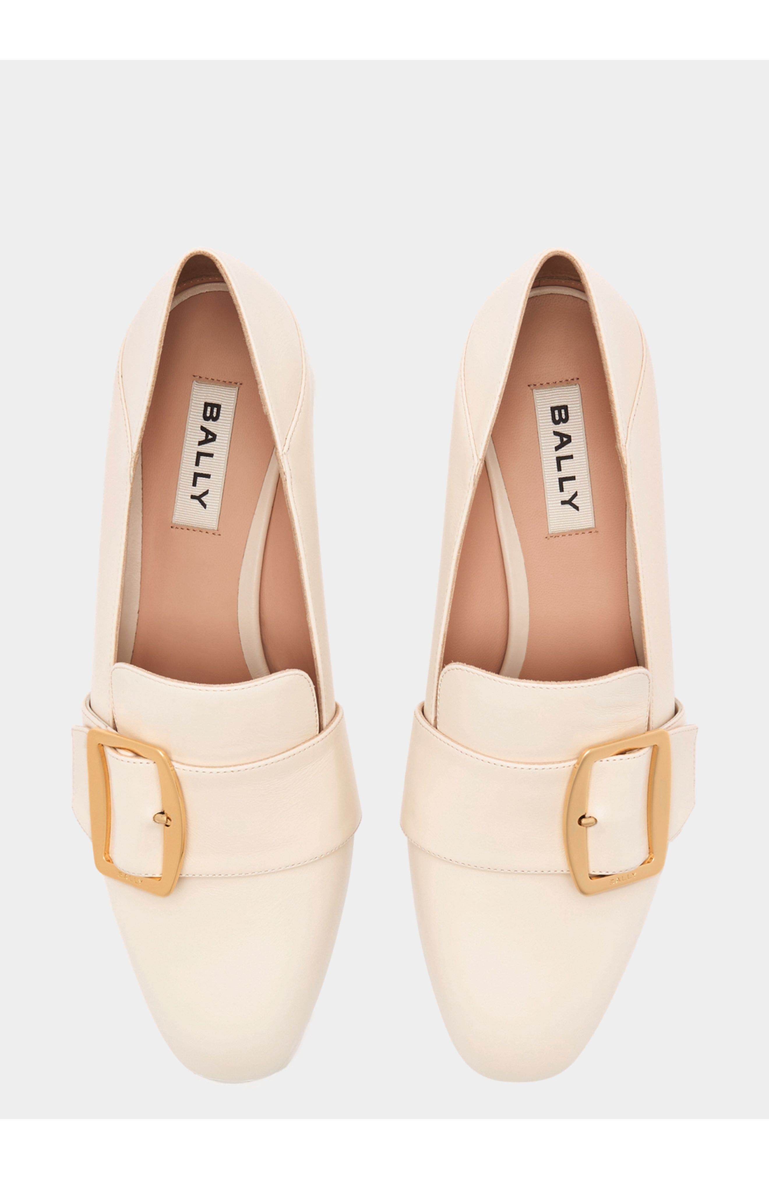 Bally Boucle Pump, Alternate, color, White