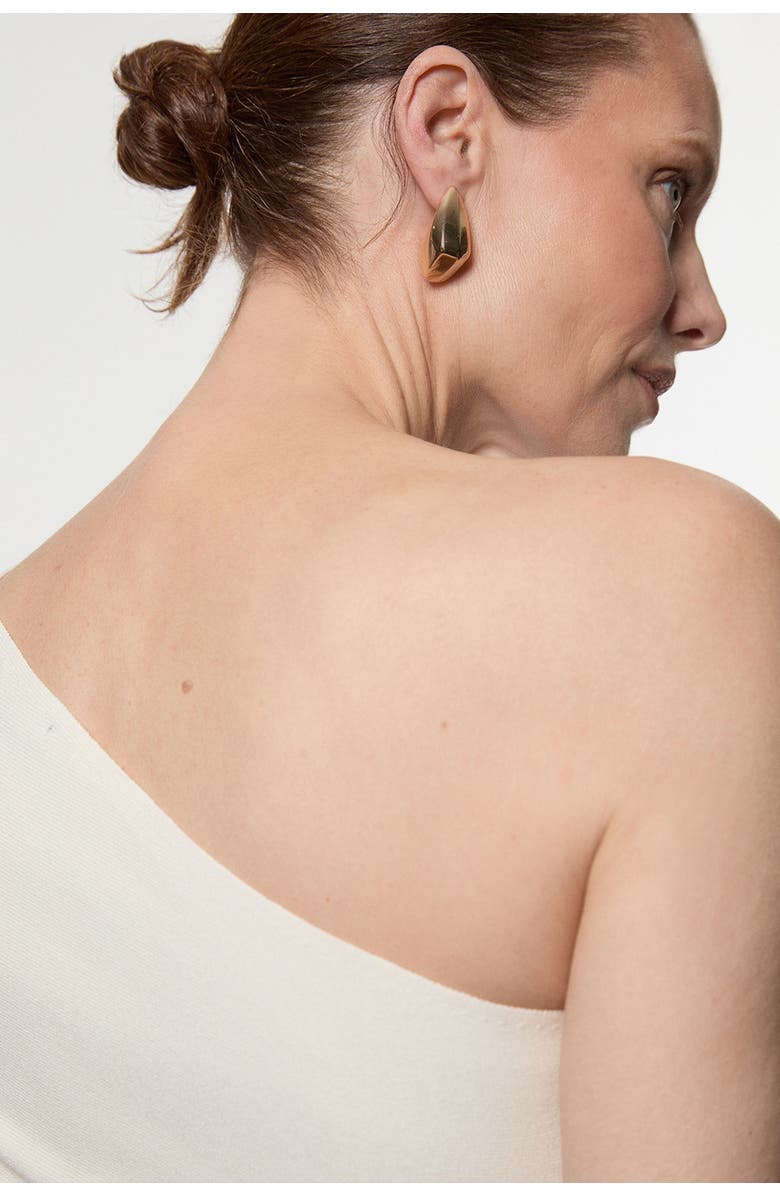 Karen Millen Knitted One Shoulder Top, Alternate, color, Cream