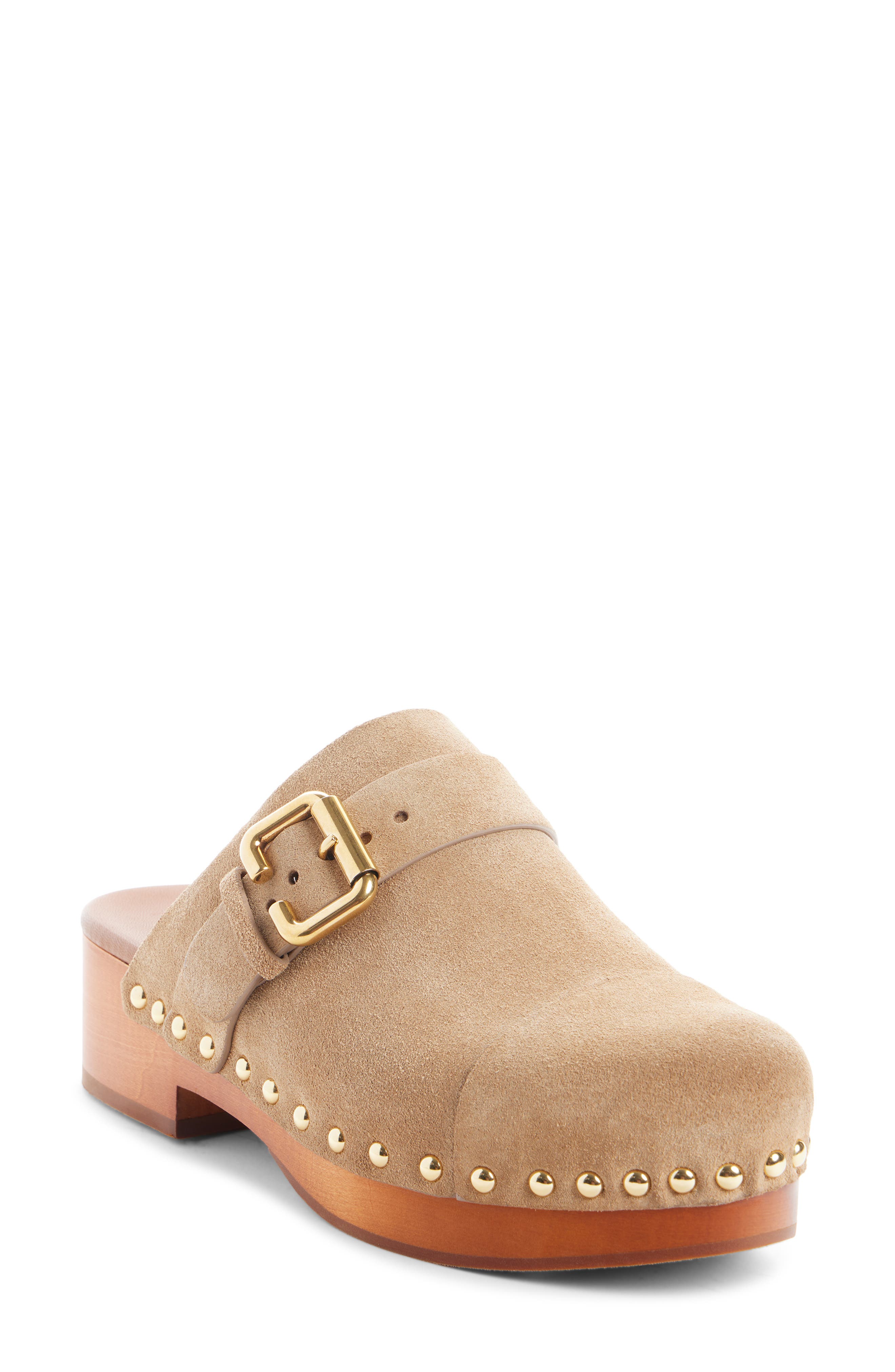 Chloé Jeannette Clog, Main, color, Desert Sand