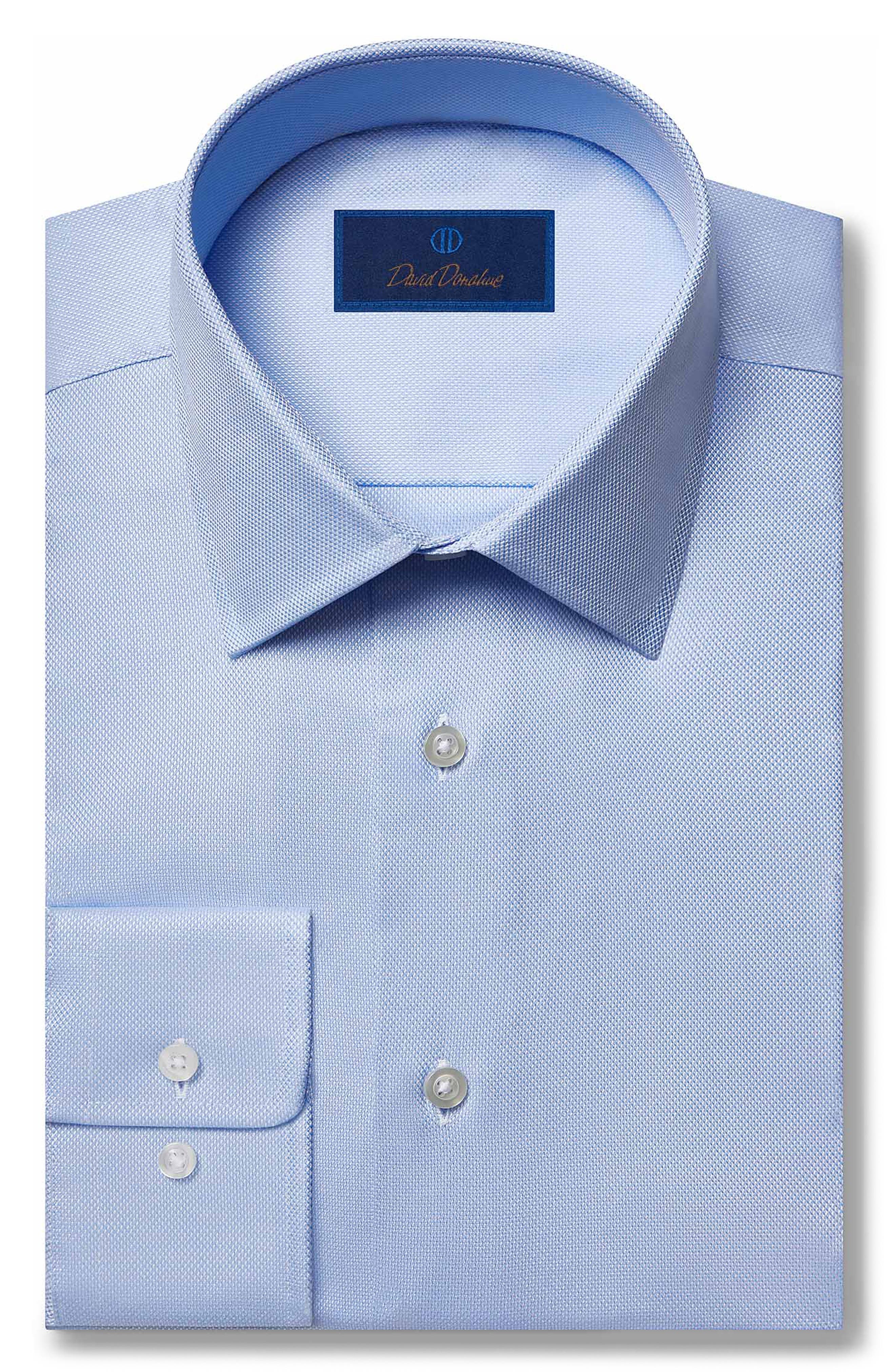 Мужские платья David Donahue Regular Fit Royal Oxford Dress Shirt — фото 5