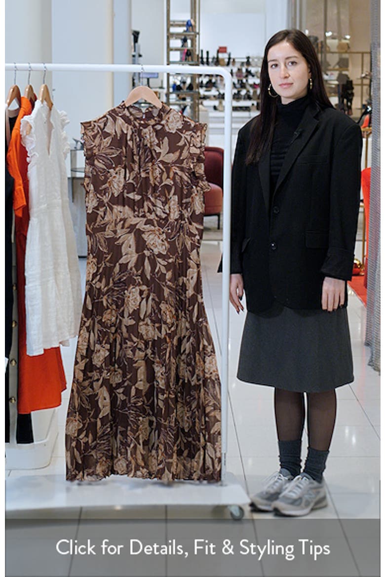 Delphine Pleated Sleeveless Maxi Dress video