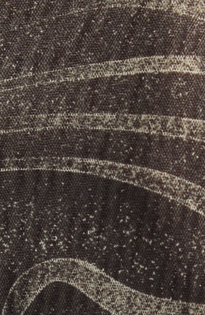 Jean Paul Gaultier Spiral Long Sleeve Mesh Dress, Alternate, color,