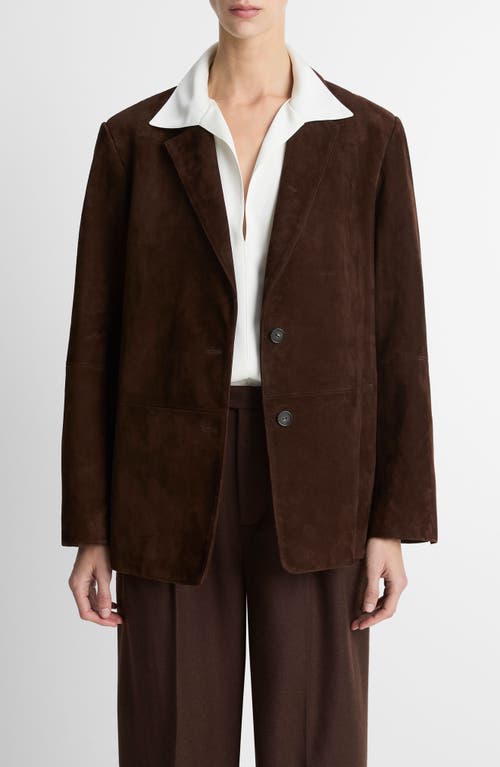 Vince Suede Blazer In Brown