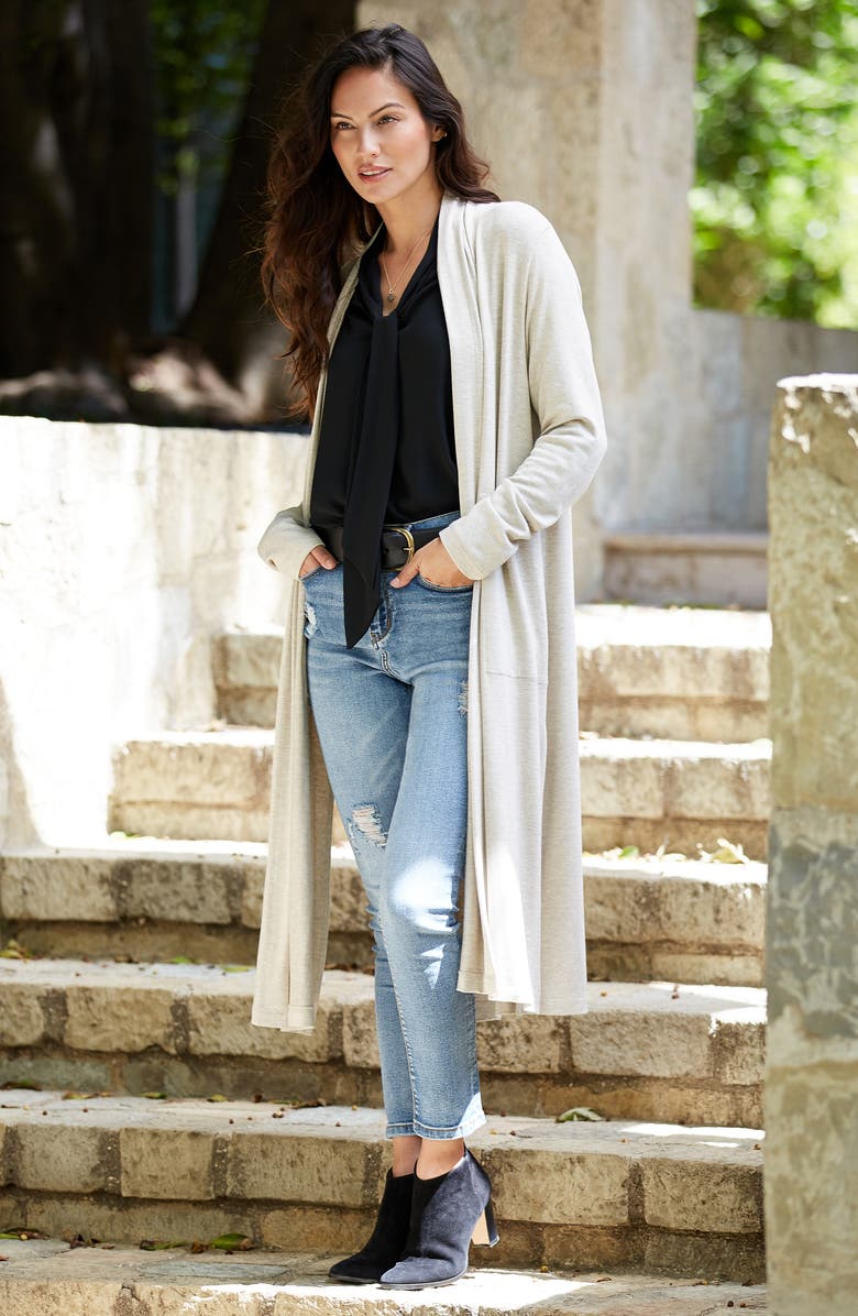 Karen Kane Tie Neck Tie Neck Crossover Top, Alternate, color,