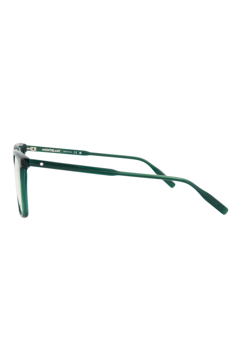 57mm Square Optical Glasses, Alternate, color, GREEN TRANSPARENT