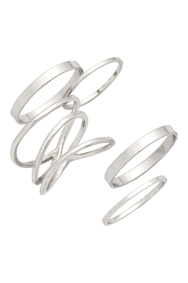 Stackable Rings, Main, color, SILVER