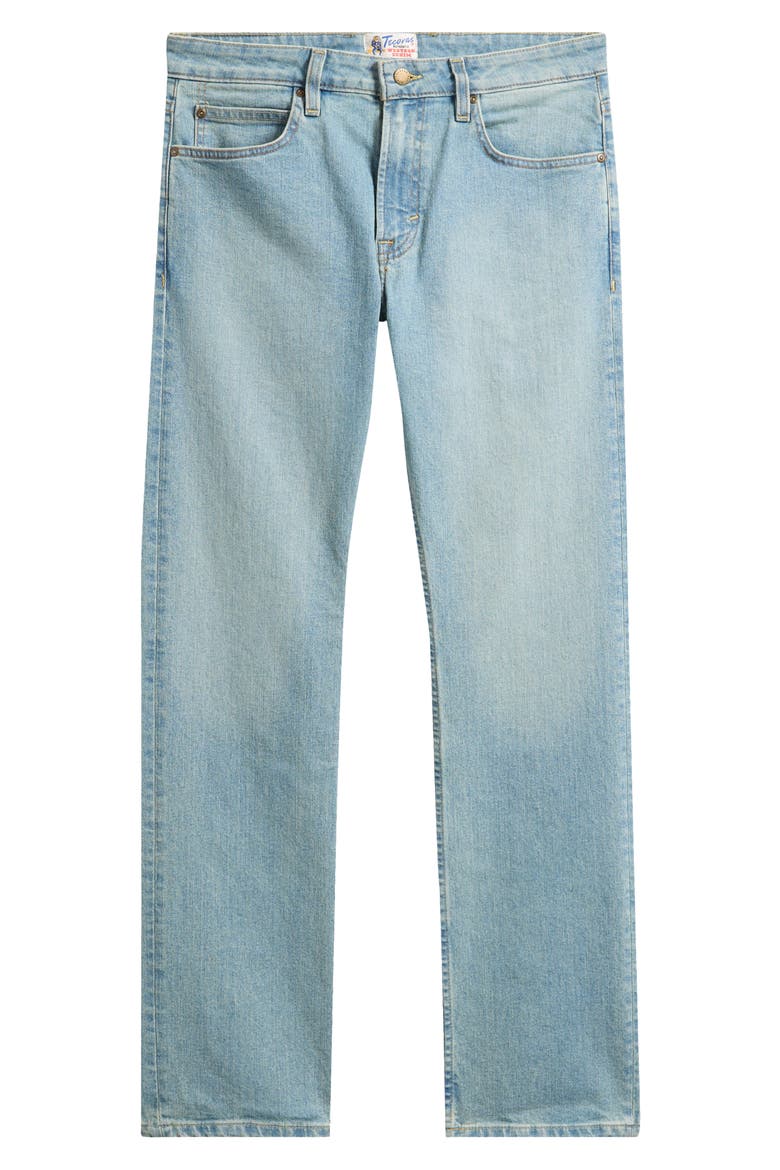 Slim Straight Stretch Denim Jeans, Alternate, color, LIGHT STONE WASH