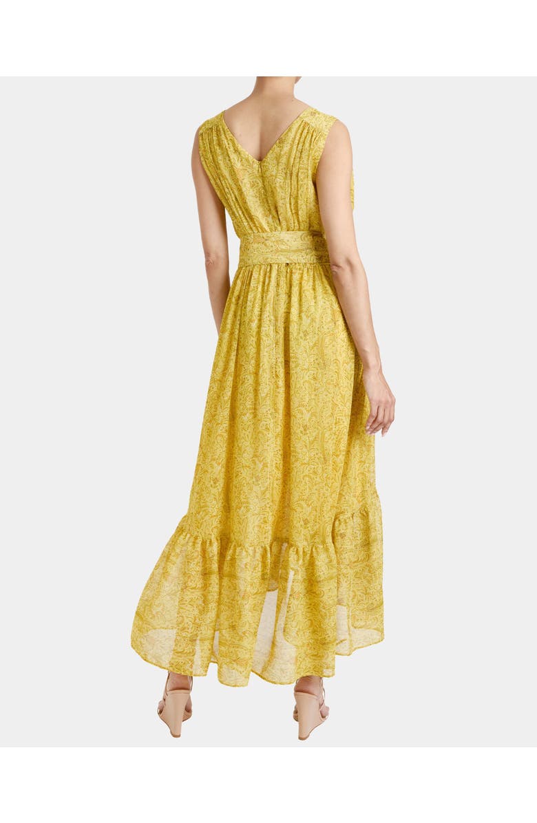 Santorelli LANITA Sleeveless Fit and Flare Hi Lo Dress in Printed Georgette, Alternate, color, Chamomile Multi