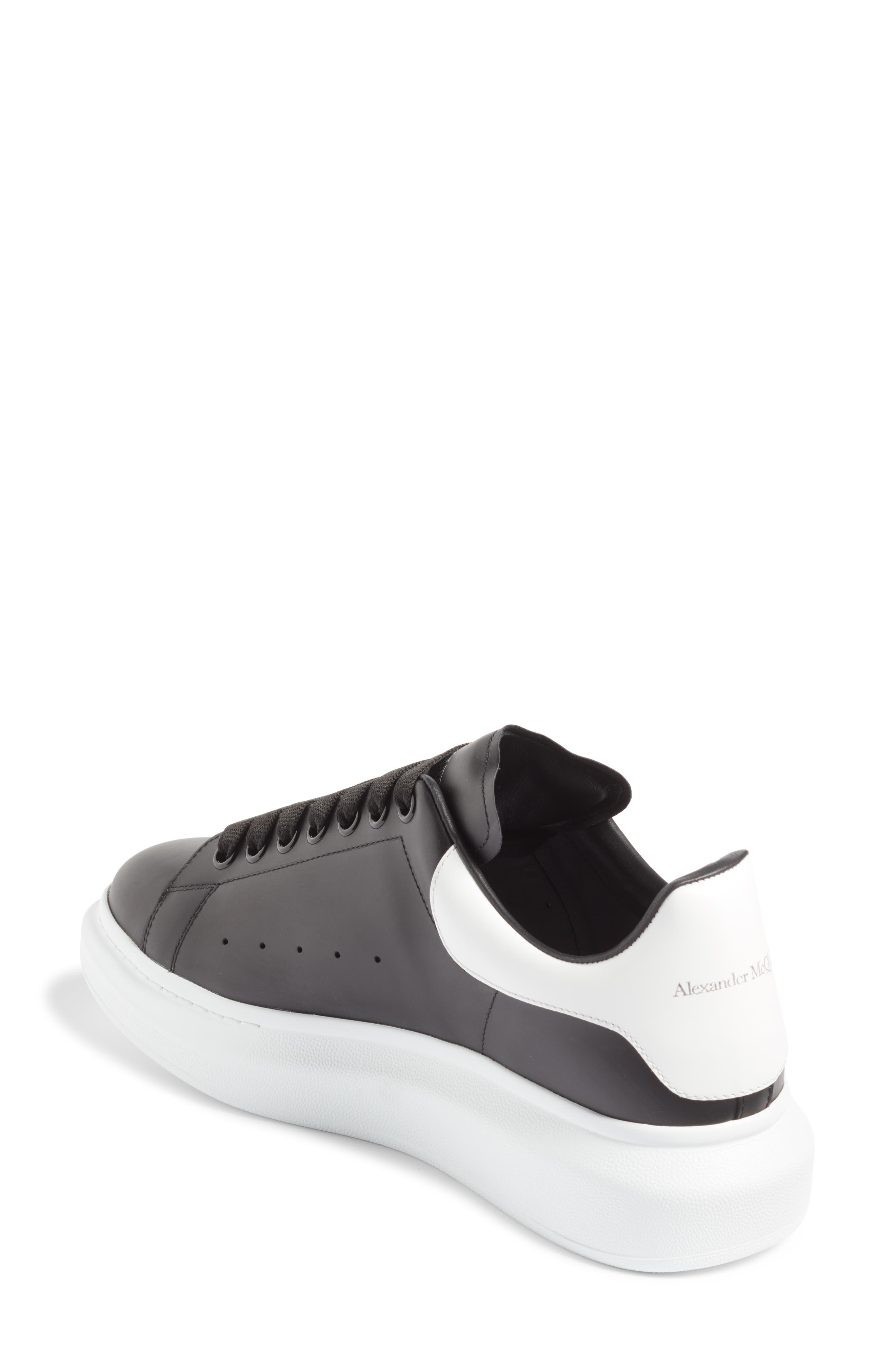 McQueen Oversize Sneaker, Alternate, color, Black/ White