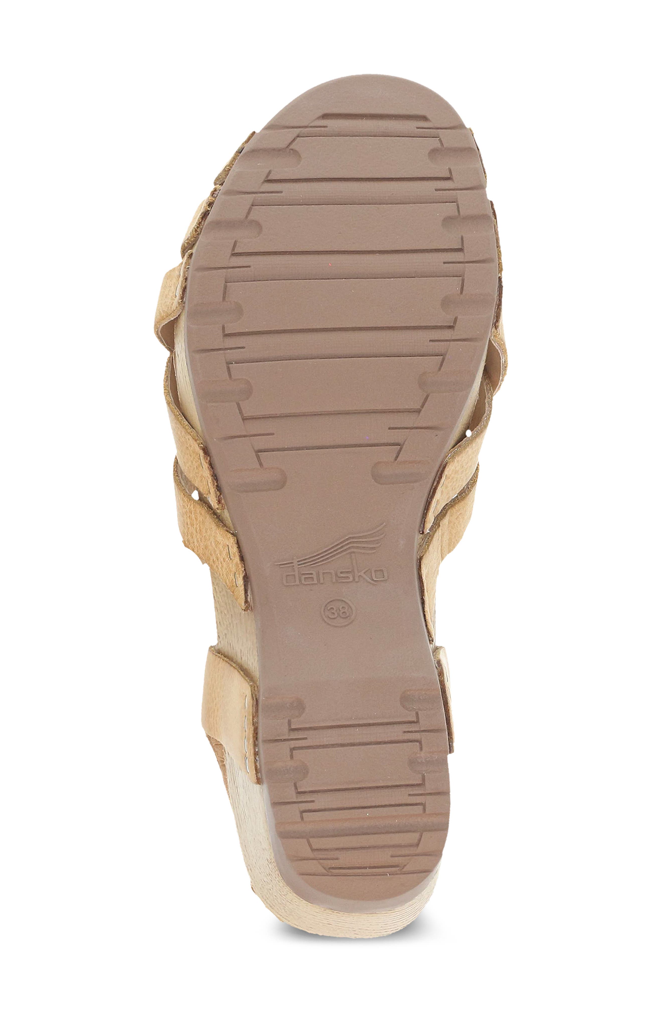 Dansko Tinley Wedge Sandal, Alternate, color, Tan