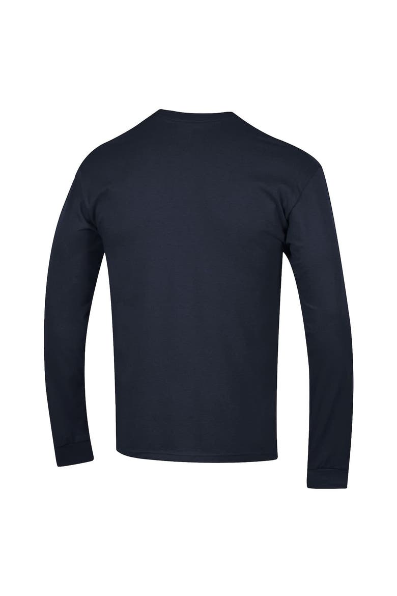 Men's Champion  Navy Ole Miss Rebels Arch Over Logo 2-Hit Long Sleeve T-Shirt, Alternate, color, Navy