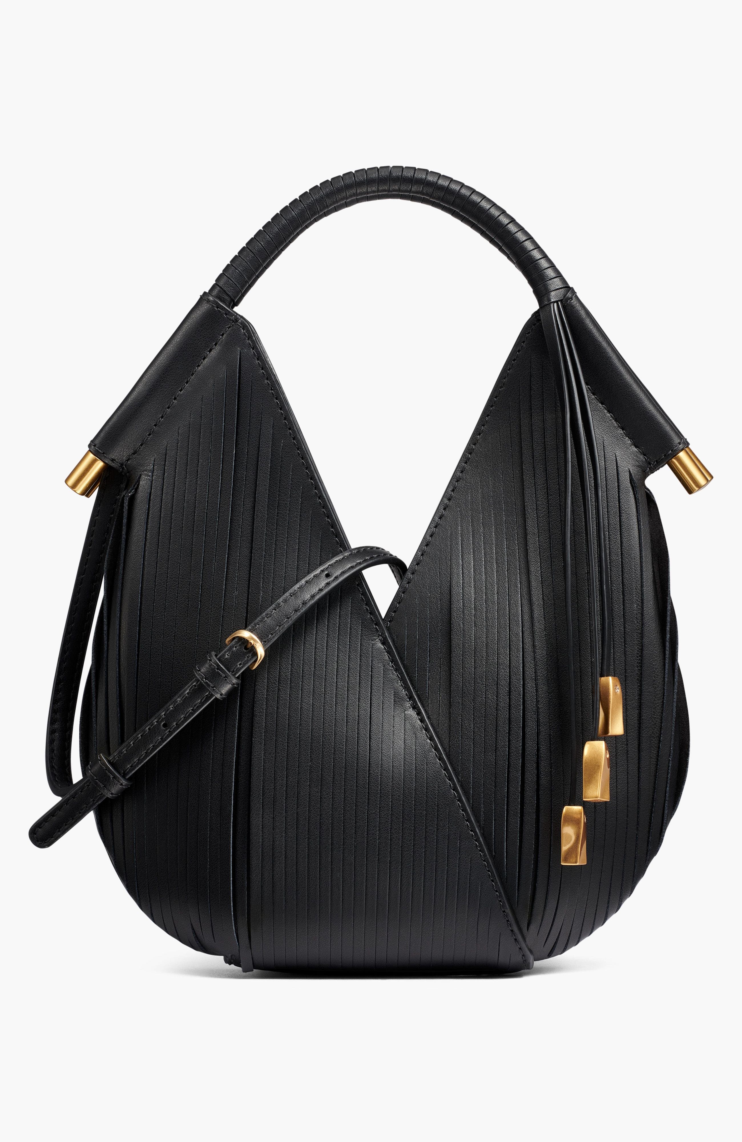 Donna Karan New York Baldwin Lasercut Micro Crossbody, Main, color, Black/Gold