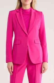 DKNY One-Button Suit Blazer