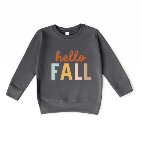 Hello Fall Colorful Toddler Graphic Sweatshirt