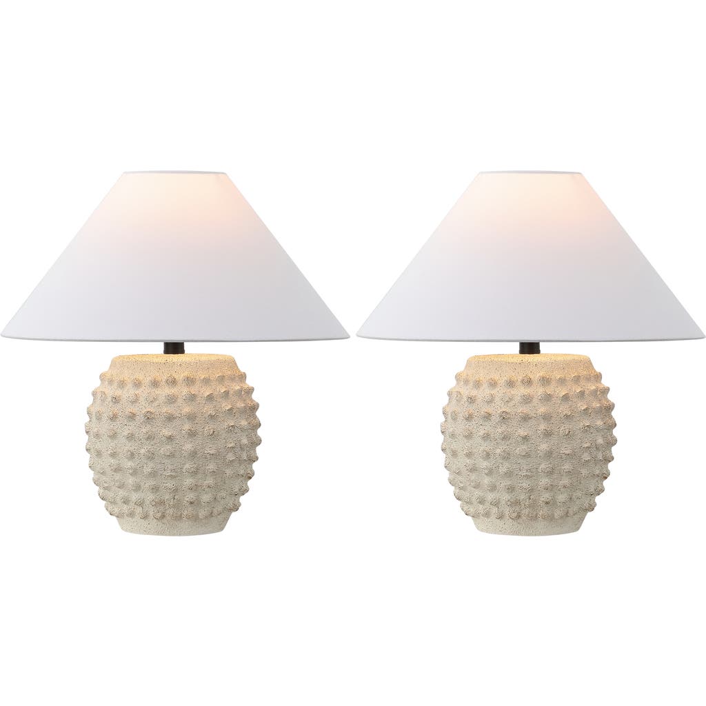 Jonathan Y Effie 18.25" Minimalist Scandinavian Ceramic/iron Hobnail Led Table Lamp