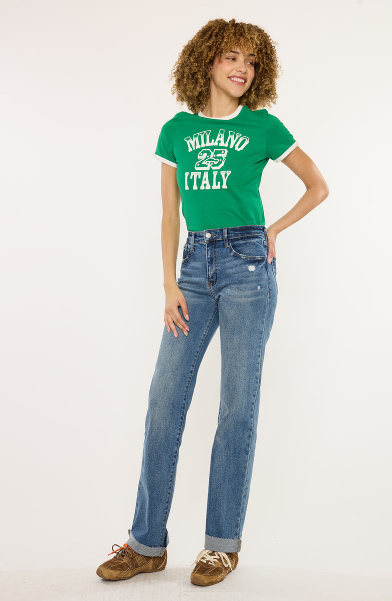 KanCan Trinity Essentials High Rise True Straight Jeans, Alternate, color, Dark Wash