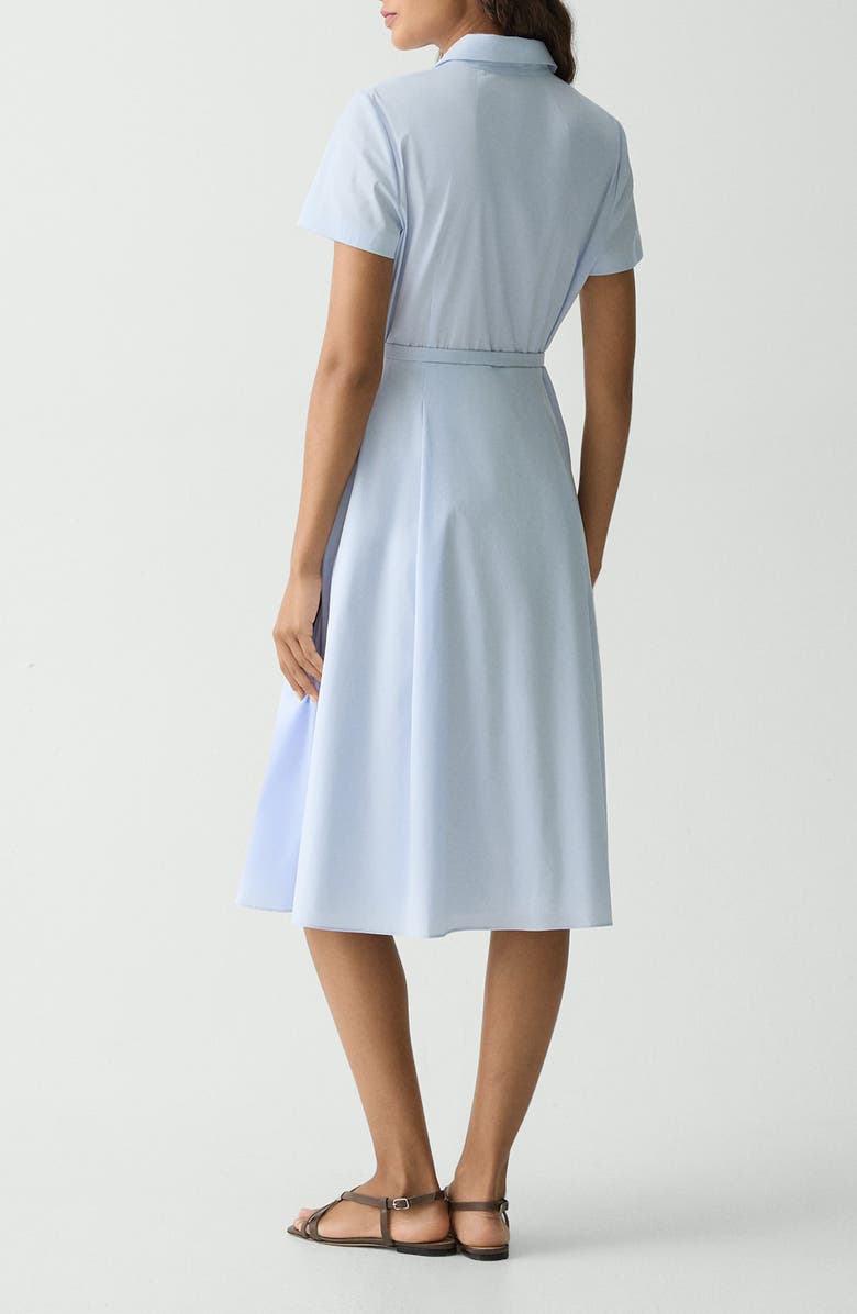 Theory Belted Cotton Blend Shirtdress, Alternate, color, Olympic