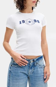 BDG Urban Outfitters 1998 Appliqué Cotton Graphic Baby Tee
