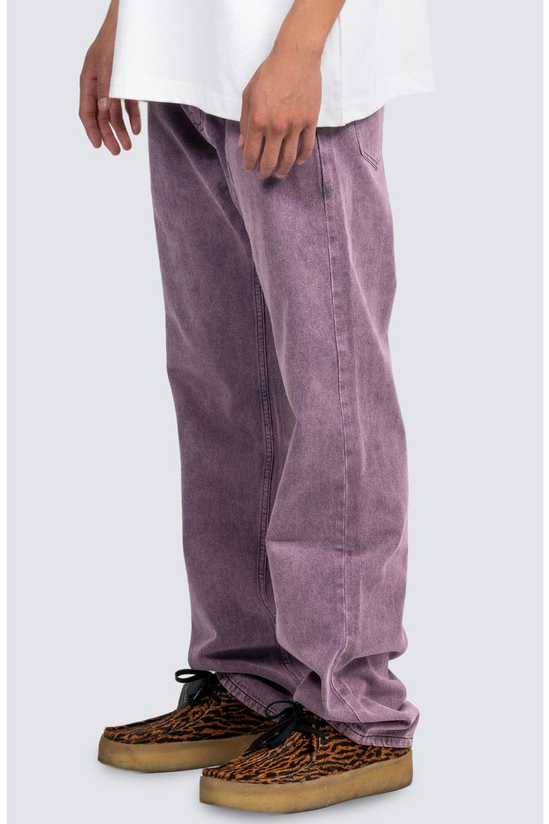 Acid Wash Straight Leg Jeans, Alternate, color, PURPLE