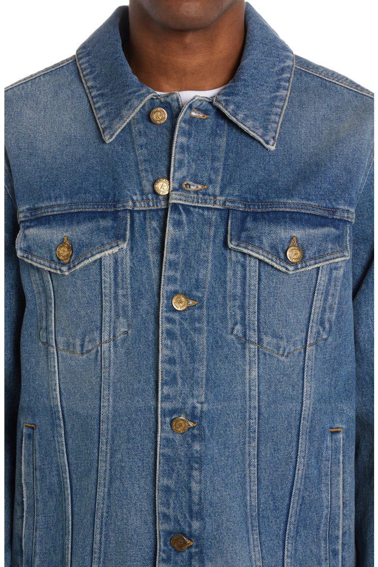 Logo Patch Denim Jacket, Alternate, color, MEDIUM BLUE