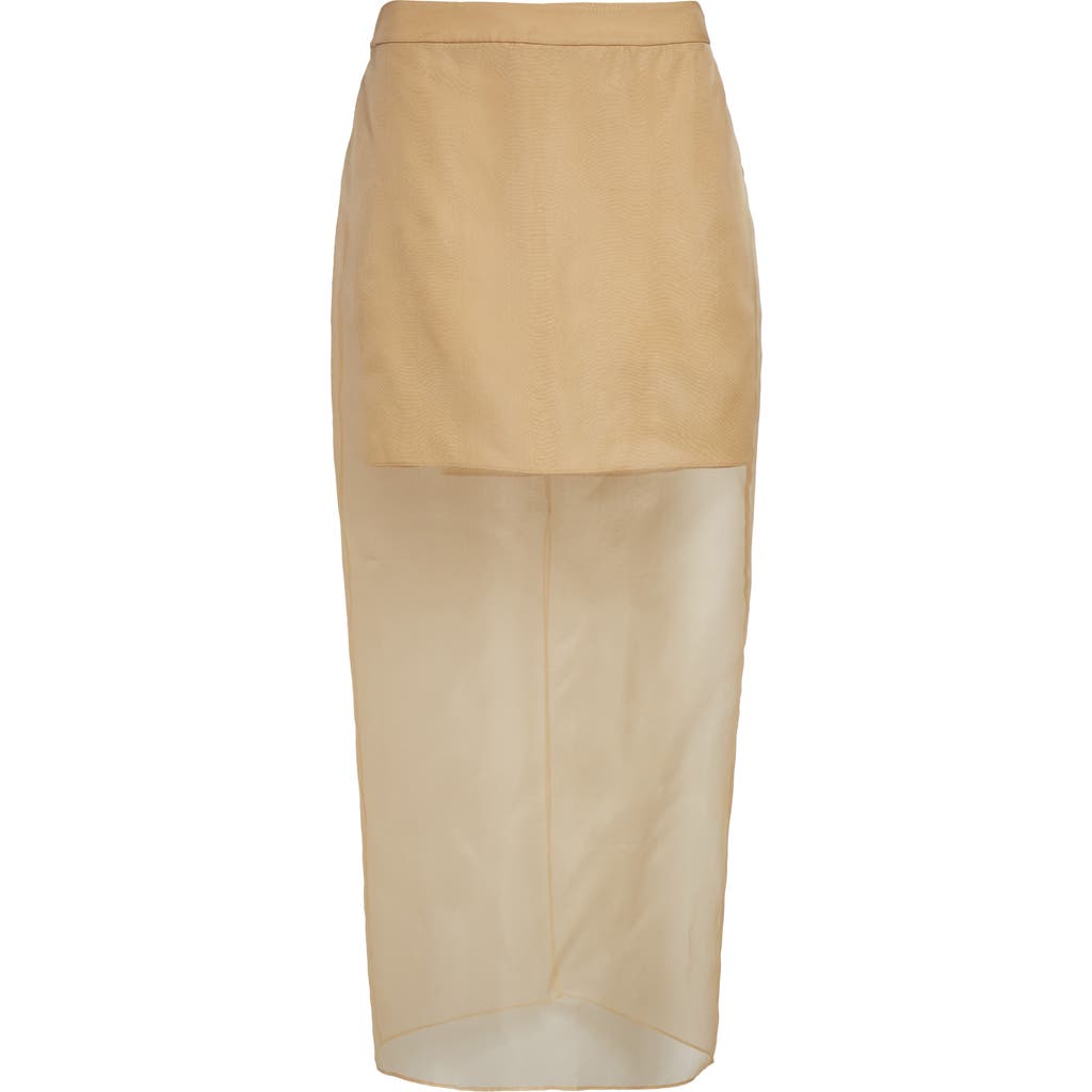 Twp Sylkie Silk Maxi Skirt In British Khaki