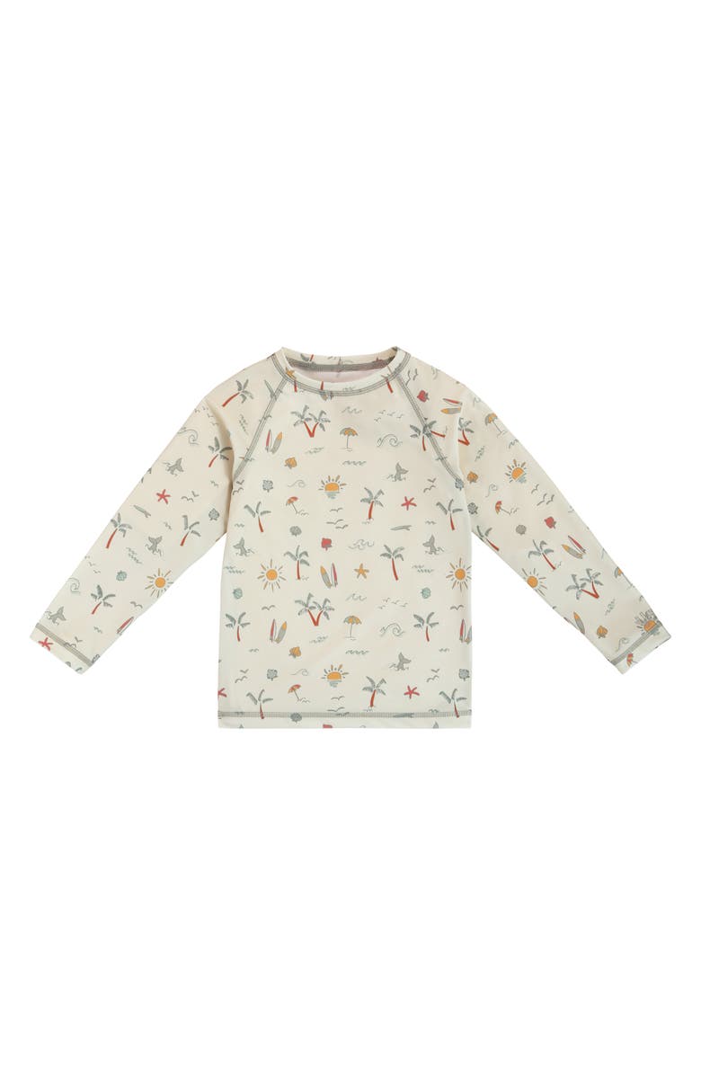 UV Skinz Long Sleeve Crew Sunny Swim Shirt, Main, color, Tropical Trip