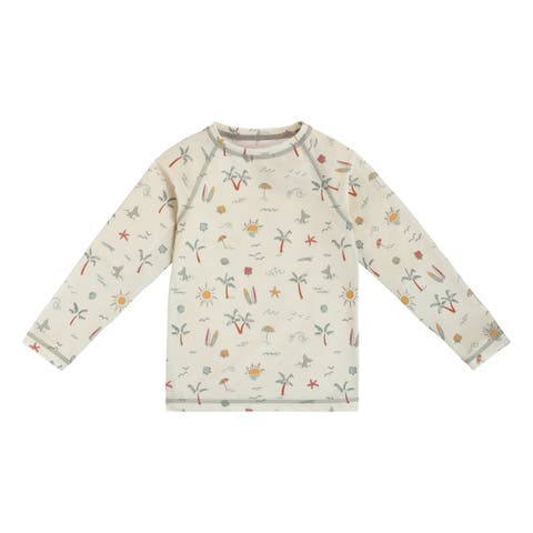 Long Sleeve Crew Sunny Swim Shirt (Toddler, Little Kid, Big Kid)