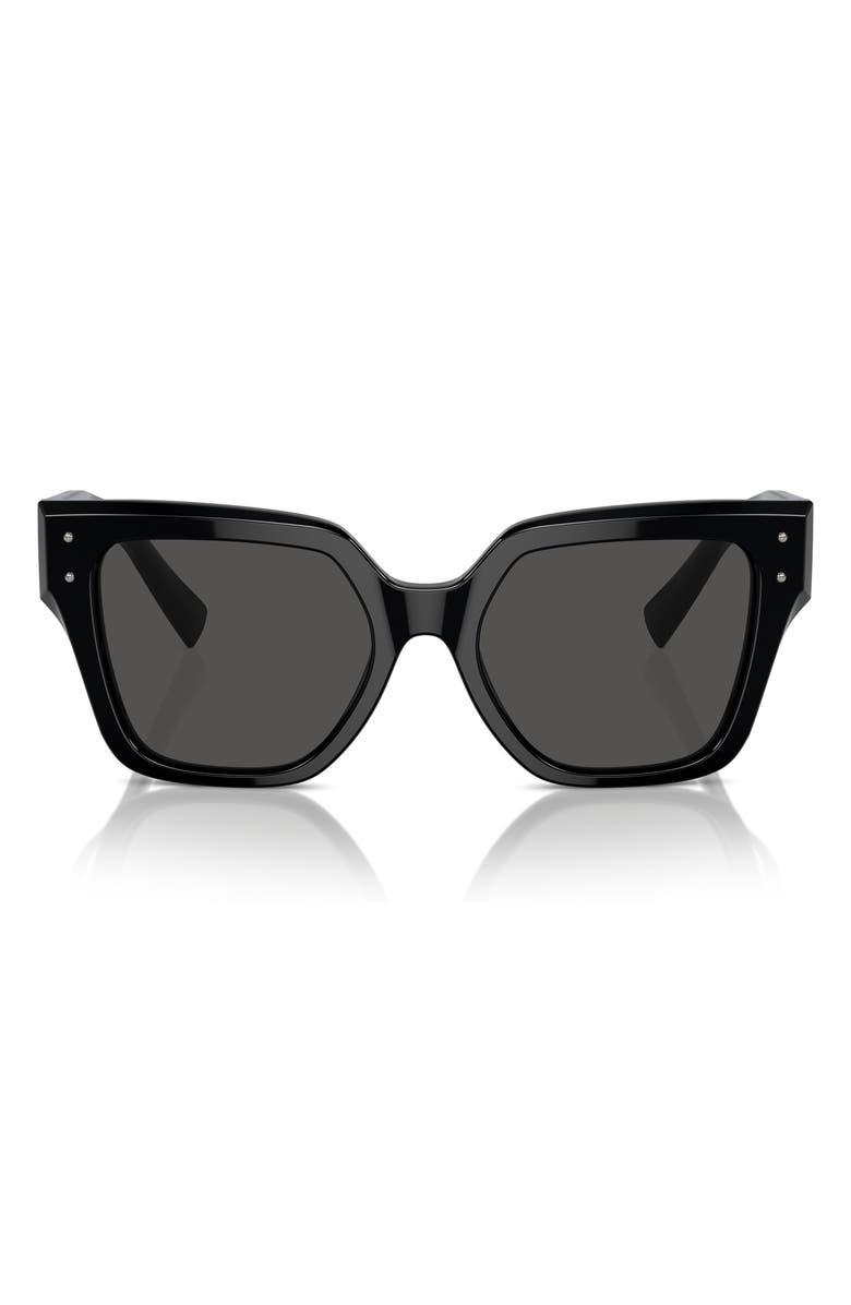 Dolce&Gabbana 52mm Square Sunglasses, Alternate, color, Black