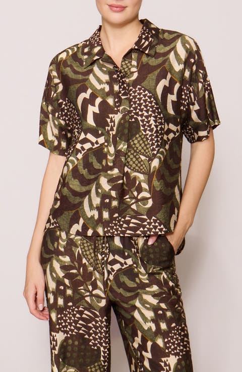 Easy Woven Pullover Shirt